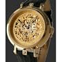 Eric Edelhausen "Aurora", Men's Gold Plated Automatic Classic Skeleton Watch