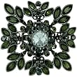 Green Leaves Flower Brooches & Pins