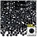 The Crafts Outlet 144-Piece Flat Back Acrylic Round Rhinestones, 5mm, Jet Black