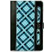 Limited Edition Blue Plaid Protective Slim and Durable Professional Faux Leather Executive Portfolio Cover Carrying Case with Memory Card Slots For Amazon Kindle Fire Full Color 7