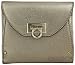 Salvatore Ferragamo Gunmetal Patent Leather French Wallet FR22-4656GMTL