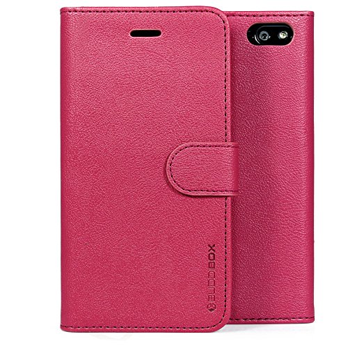 Fire Phone Case, BUDDIBOX [Wallet Case] Premium PU Leather Wallet Case with [Kickstand] Card Holder and ID Slot for Amazon Fire Phone, (Pink)