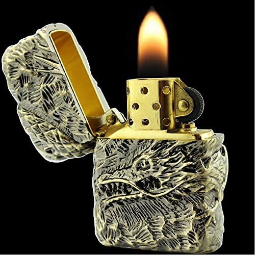 Christmas gift kerosene windproof lighter weight armor Dragon