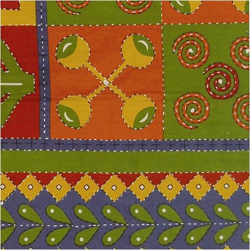 ShalinCraft House Furnishings Double Layered Embroidered Cotton Bedspreads India Block Print