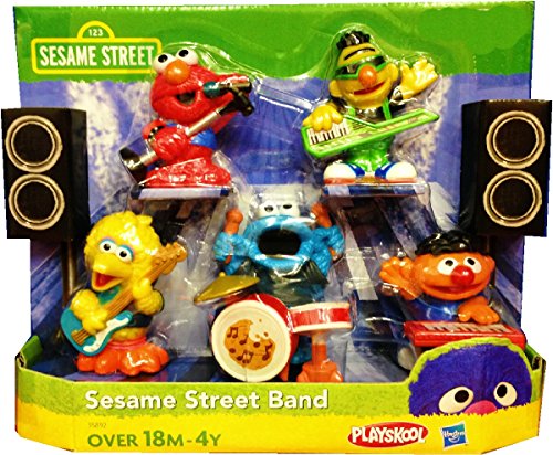 Playskool Exclusive Playset Sesame Street Band Ernie, Bert, Elmo, Big Bird Cookie Monster