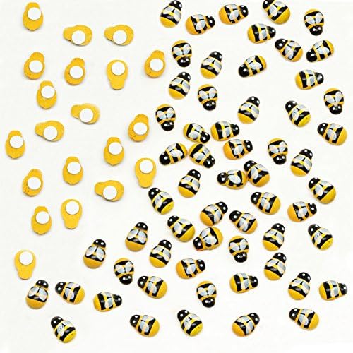 Mix Selection: Wood Mini Yellow Bee Stickers, 3d Wall Stickers, Easter Decoration, Home Ornament, Kindergarden Supplies, Kids Toys (100)