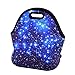 eBoot Blue Shining Stars Soft Neoprene Lunch Tote Bag Lunch Box Container Case Keeps Food Hot and Cold