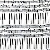 Piano Music Piece Anti Pill Premium Fleece Fabric, 60" Inches Wide - Sold By The Yard (FB)