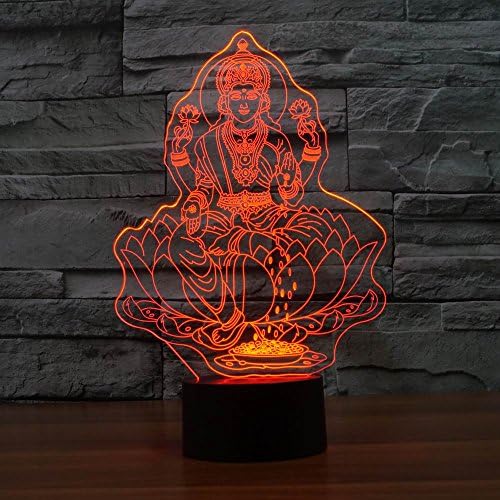 Saiam Four of Buddha LED RGB Touch Table Lamp for Christmas Atmosphere 3D Night Light Lampara Touch Lamp