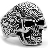 The Ultimate Stainless Steel Casted Skull Tribal Biker Ring Sizes 9 to 14