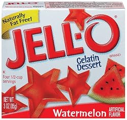 Jell-O Gelatin Dessert, Watermelon, 3-Ounce Boxes (Pack of 24)