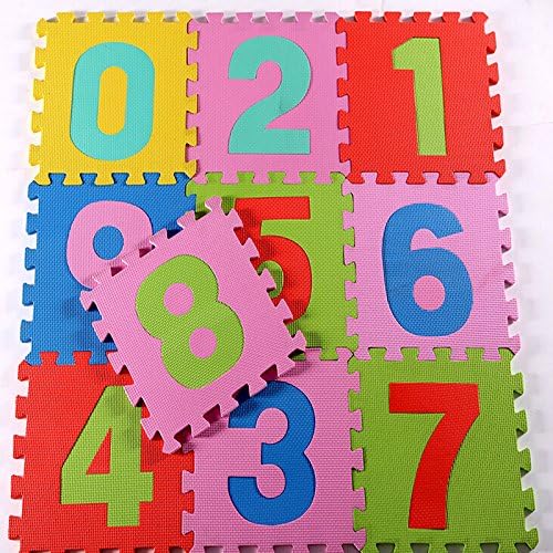 Mats 123 Thick Squares Tile Educational Foam Digital the Puzzle 9pics