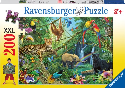 Ravensburger 12660 - Tiere im Dschungel - 200 Teile XXL Puzzle