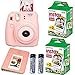 Fujifilm Instax Mini 8 Instant Film Camera (Pink) + 2 Fujifilm INSTAX Mini Instant Film Twin Pack ( = 40 Sheets) With Photo Album 64 Pockets Pink Value Set Bundle