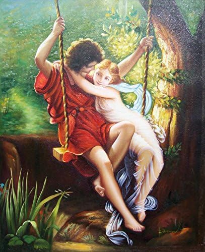 KELLYArtStore THE SWING YOUNG LOVERS Paintings Print on Canvas 24X30inc