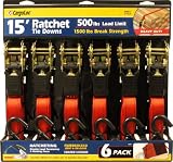 CargoLoc 89977 Six Piece 15 Foot Ratchet Tie Down