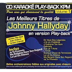 CD KARAOKE PLAY-BACK KPM VOL.01 "Johnny Hallyday"
