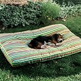 Outdoor Dog Bed Rectangle LARGE BRICK STRIPE