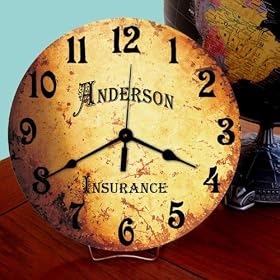 Personalized INSURANCE WALL OR TABLE CLOCK Auto Life