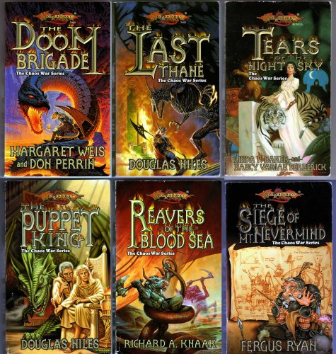 Image of: The Doom Brigade ~ The Last Thane ~ Tears of the Night Sky ~ The Puppet King ~ Reavers of the Blood Sea ~ The Siege of Mt. Nevermind (Dragonlance: The Chaos War Series)