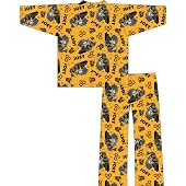 Boys My 1st JCB Winter Flannel Long Sleeve Button Up Top & Trouser Nightwear Pyjama Set
