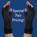 Pair of Thermoskin Carpal Tunnel Glove, Left and Right, Black