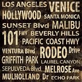Los Angeles Art Poster Print by Luke Wilson, 36x36
