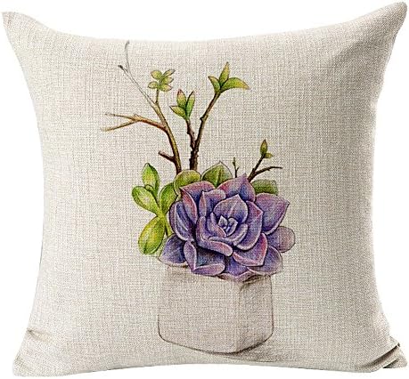 Yo-You Accent Pillow Covers Succulent Plants Decorative Sofa pillow cases (AA3)