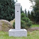 Granit Standbrunnen Brunnen Steinbrunnen Tränke Gartenbrunnen Stein Wasserstelle Granitbrunnen Wasserentnahmestelle