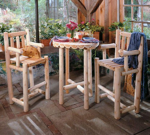3 Piece Log Cafe Bistro Set product image