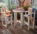 3 Piece Log Cafe Bistro Set