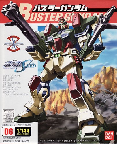 Gundam Seed 06 Buster Gundam - Mobile Suit - GAT-X103 1 144 Scale Model Kit --Japanese Imported! images