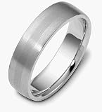 Custom Design 6mm Platinum Wedding Band Ring