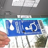 Handicap Placard Cover and Holder - Horizontal VisorTag&reg; VTDH130. Easily Display & Swing Away Your Disabled Parking Placard. Best Handicapped Parking Tag Holder and Protector Available. Don't Settle for a Cheap & Flimsy Cover you Buy Over & Over, You Deserve a VisorTag&reg; with 100% Satisfaction Guaranteed. Patented and proudly Made in USA.