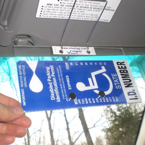 Best Price Handicap Placard Cover and Holder - Horizontal VisorTag® VTDH130. Easily Display & Swing Away Your Disabled Parking Placard. Best Handicapped Parking Tag Holder and Protector Available. Don't Settle for a Cheap & Flimsy Cover you Buy Over & Over, You Deserve a VisorTag® with 100% Satisfaction Guaranteed. Patented and proudly Made in USA.