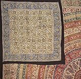 Reversible Duvet Cover-Kalamkari Block Print-Full/Queen