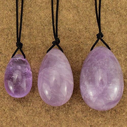 New Arrive. Amethyst Yoni Eggs,3 pieces set natural crystal women Vaginal Kegel Exercise Yoni Eggs, top supplier