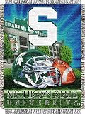 Michigan State Woven Tapestry Throw Blanket NCAA Home Field Advantage 48 x 60