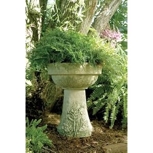 14.5 Fern Garden Planter Bowl and Pedestal by 