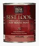 - W35W00796-14 Best Look Latex Flat 100% Acrylic House Paint