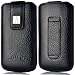 Original Collos Samsung Magic Black M WAVE 578 | GALAXY 5 GT-i5500 | GT-3750 | C6712 Star II 2 Duos | GT C6112 Duos | E1230 | E1050 | E1080 | E1180 | C3200 Handytasche Tasche Etui Slim Case Schwarz inkl. R�ckziehfunktion EasyOut Pullstrip / Neue Collection