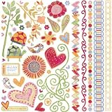 Basic Grey Sugar Rush Cardstock Stickers, 12-Inch by 12-Inch Sheet, Element