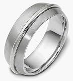 Platinum 7.5mm Comfort Fit Wedding Band Ring
