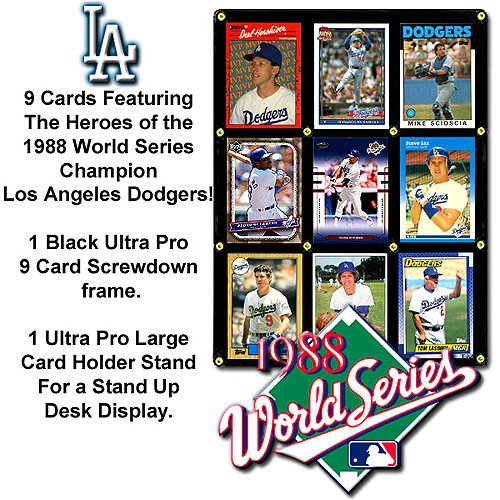 Buy 1988 Los Angeles Dodgers World Series Champions Card Display by Burbank Sportscards