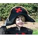 Made in USA - Boutique Child's Pirate Hat, Red/Black