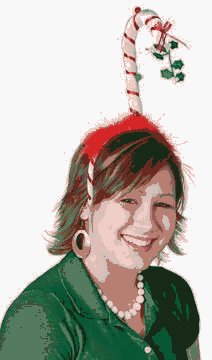 Beistle - 20722 - Mistletoe Candy Cane Bopper- Pack of 12