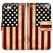 Bfun Packing Retro American Flag Card Slot Wallet Leather Cover Case for iPhone 5 5G 5S