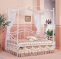 White Metal Daybed W Pop Up Trundle