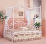 White Sweetheart Twin Canopy Day Bed With Rails
