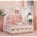 White Sweetheart Twin Canopy Day Bed With Rails